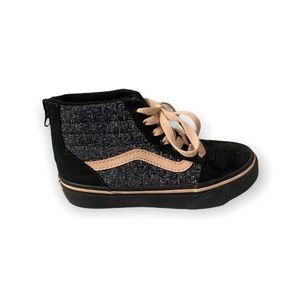 Vans Old Skool Little Kids Size 12.5 Pink/Black/Grey.